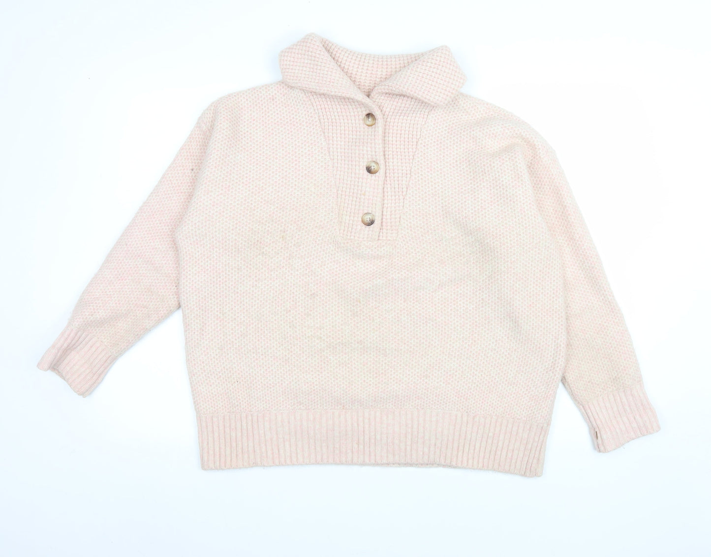 Womens UK Size 16 Fat Face Beige Henley Sweatshirt