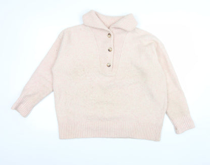 Womens UK Size 16 Fat Face Beige Henley Sweatshirt
