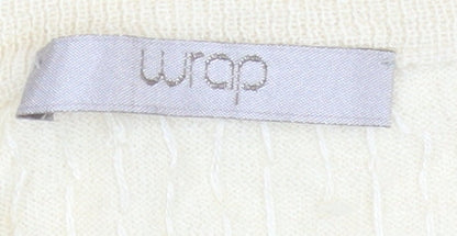 Womens UK Size 12 Wrap Ivory Shrug Jumper