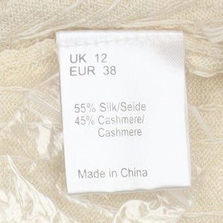 Womens UK Size 12 Wrap Ivory Shrug Jumper