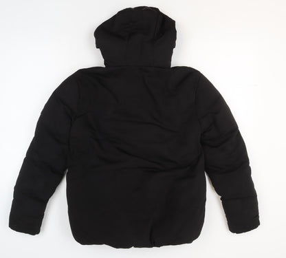 SoulCal&Co Boys Black XS Puffer Jacket Hooded Winter Coat