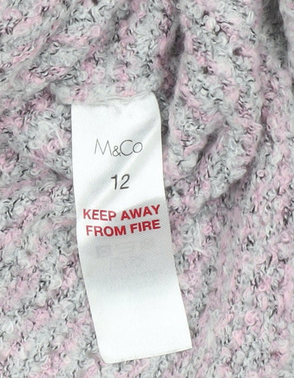 Womens UK Size 12 M&Co Grey Pullover Jumper