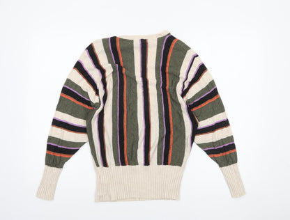 Marks and Spencer Women’s Multicoloured Striped Pullover Jumper Size S