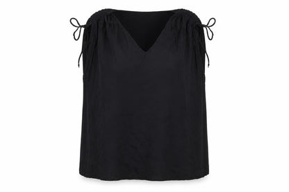 Womens UK Size 16 F&F Black Tunic Blouse