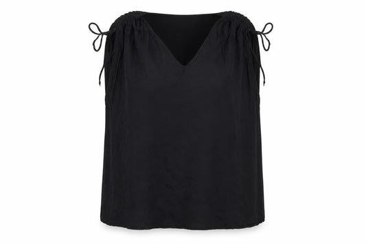 Womens UK Size 16 F&F Black Tunic Blouse