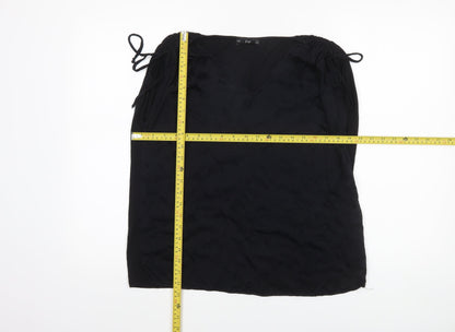 F&F Women Black Viscose Sleeveless Tunic Blouse Size 16