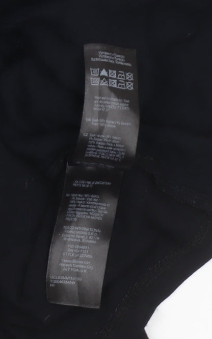 F&F Women Black Viscose Sleeveless Tunic Blouse Size 16