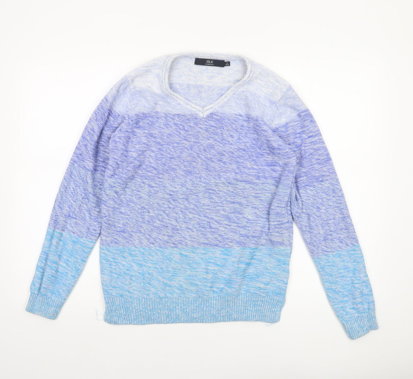 Womens UK Size S Isle Essentials Blue Pullover Jumper