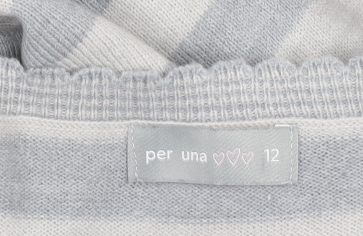 Womens UK Size 12 Marks and Spencer Grey Pullover Jumper