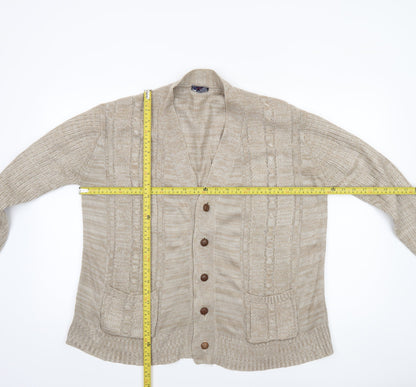Womens UK Size L Tootal Beige Cardigan Jumper