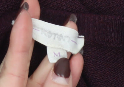 Koton Men’s Purple Wool Blend Pullover Jumper M Long Sleeve Classic Knit