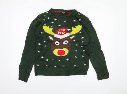 Boys UK Size 158 Rebel Green Pullover Jumper