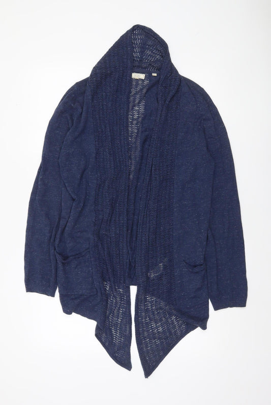 Fat Face Women’s Blue Open-Knit Long Sleeve Cardigan UK 12