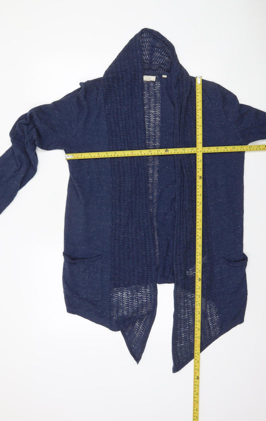 Fat Face Women’s Blue Open-Knit Long Sleeve Cardigan UK 12
