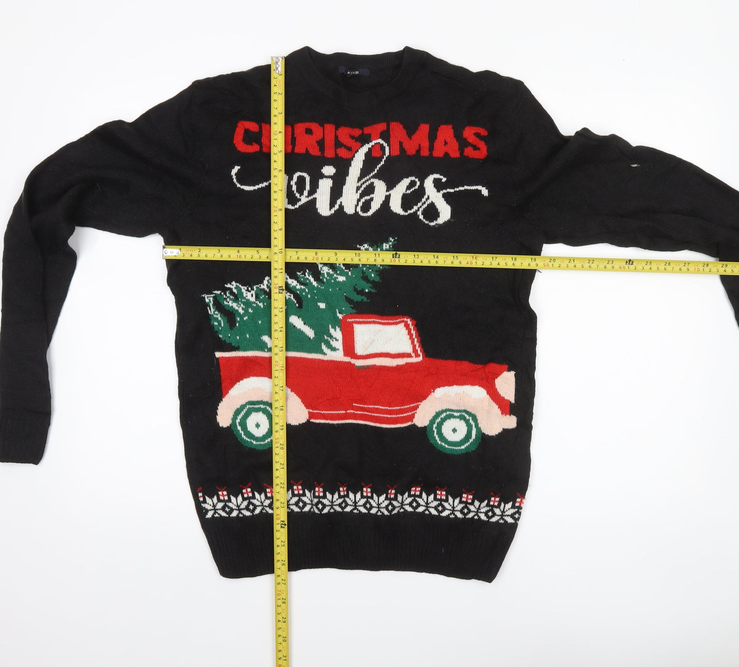Kiabi Men’s Black Christmas Vibes Pullover Jumper L