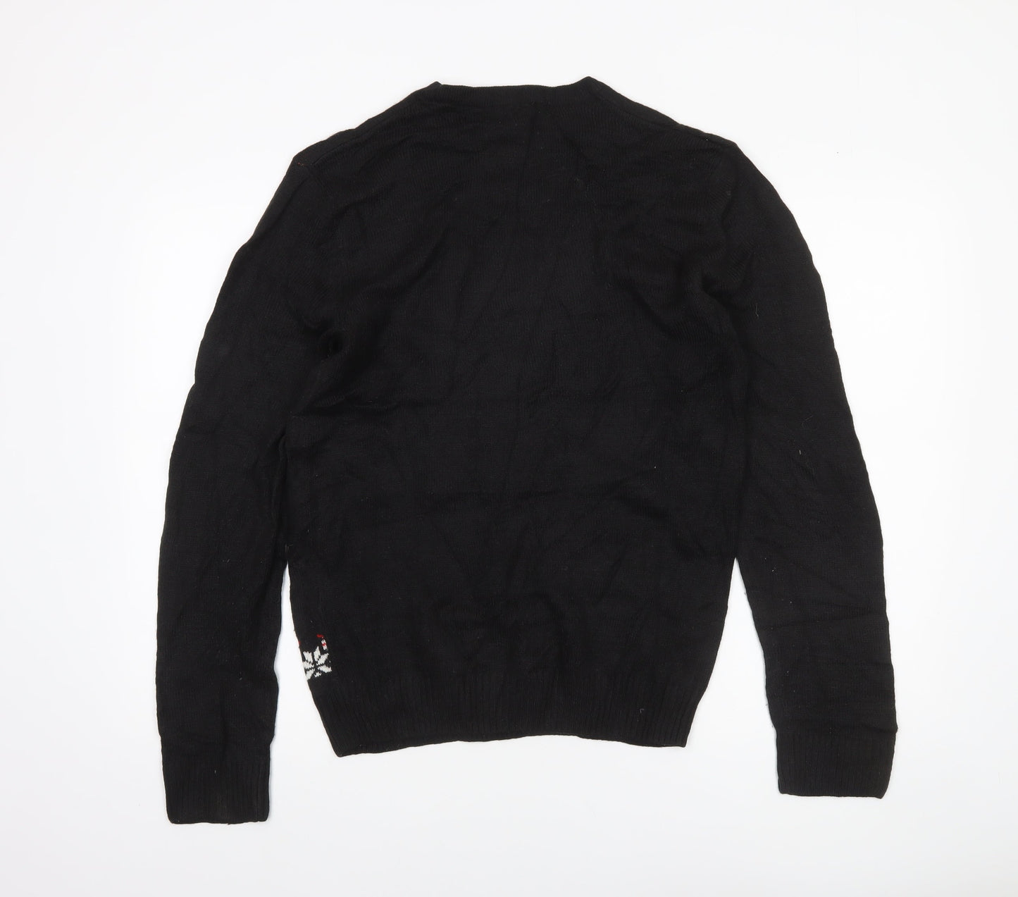 Kiabi Men’s Black Christmas Vibes Pullover Jumper L