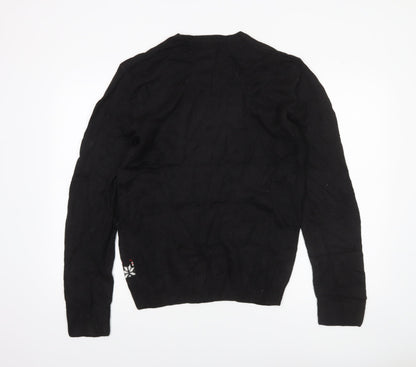 Kiabi Men’s Black Christmas Vibes Pullover Jumper L