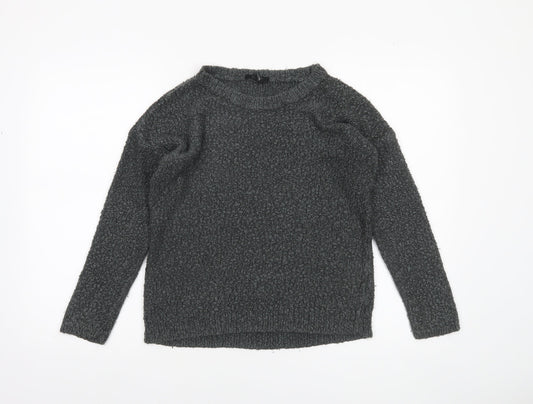 Forever 21 Women’s Grey Chunky Knit Crew Neck Jumper Size S