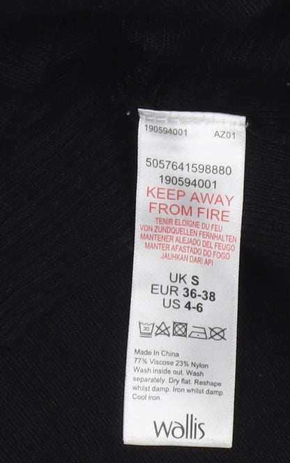 Womens UK Size S Wallis Black Pullover Jumper