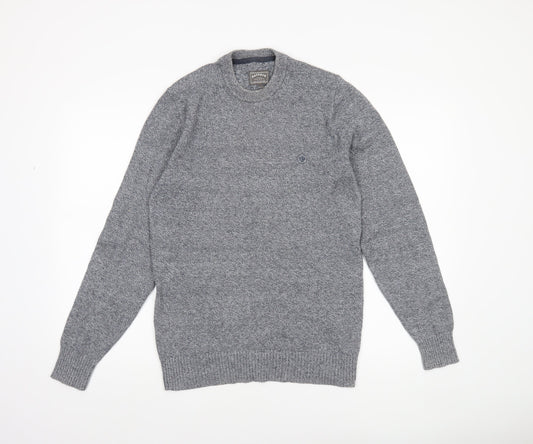 FatFace Men’s Grey Cotton Cashmere Crew Neck Pullover Jumper S