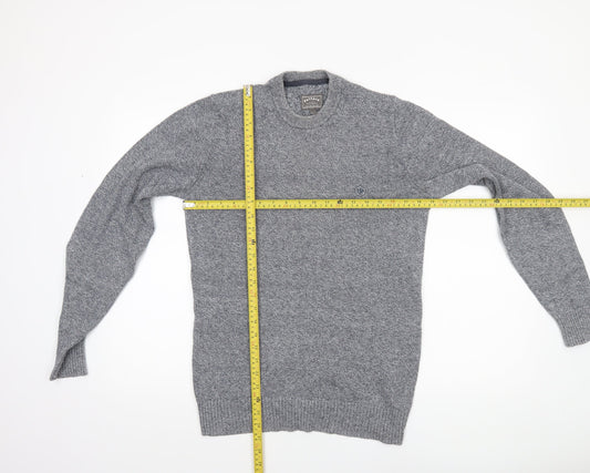 FatFace Men’s Grey Cotton Cashmere Crew Neck Pullover Jumper S