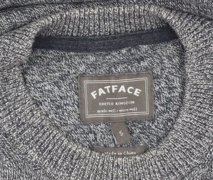 FatFace Men’s Grey Cotton Cashmere Crew Neck Pullover Jumper S