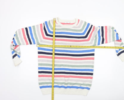 Cotton Traders Men's Multicoloured Stripe Cotton Jumper M