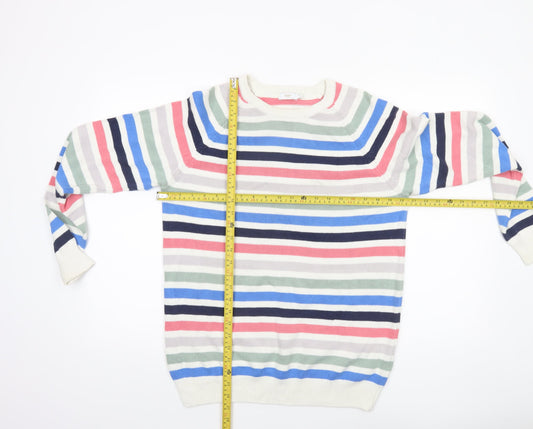 Cotton Traders Men's Multicoloured Stripe Cotton Jumper M