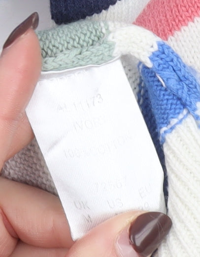 Cotton Traders Men's Multicoloured Stripe Cotton Jumper M