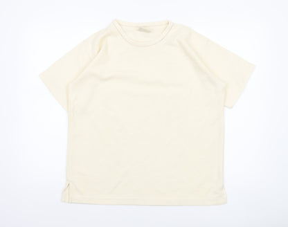 Womens UK Size S Classic Collection Ivory Basic T-Shirt