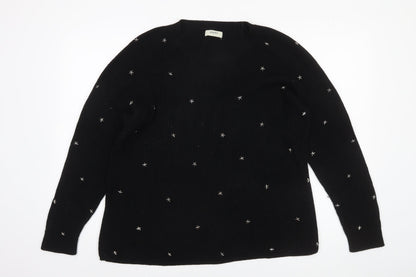 Womens UK Size L Papaya Black Pullover Jumper