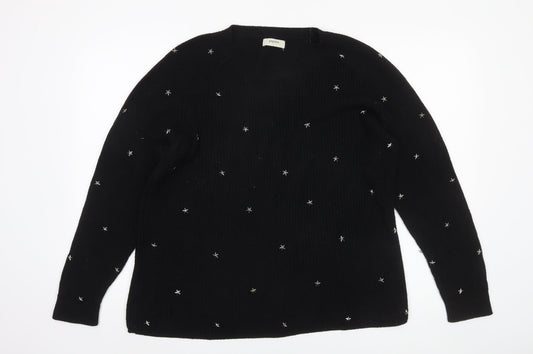 Womens UK Size L Papaya Black Pullover Jumper