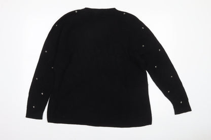 Womens UK Size L Papaya Black Pullover Jumper