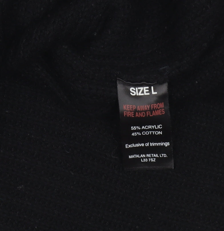 Womens UK Size L Papaya Black Pullover Jumper