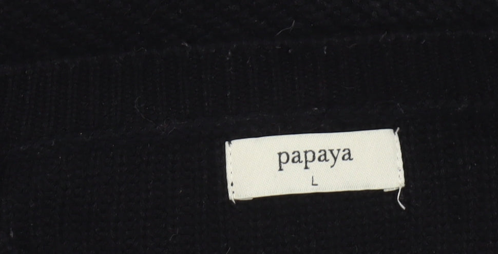 Womens UK Size L Papaya Black Pullover Jumper