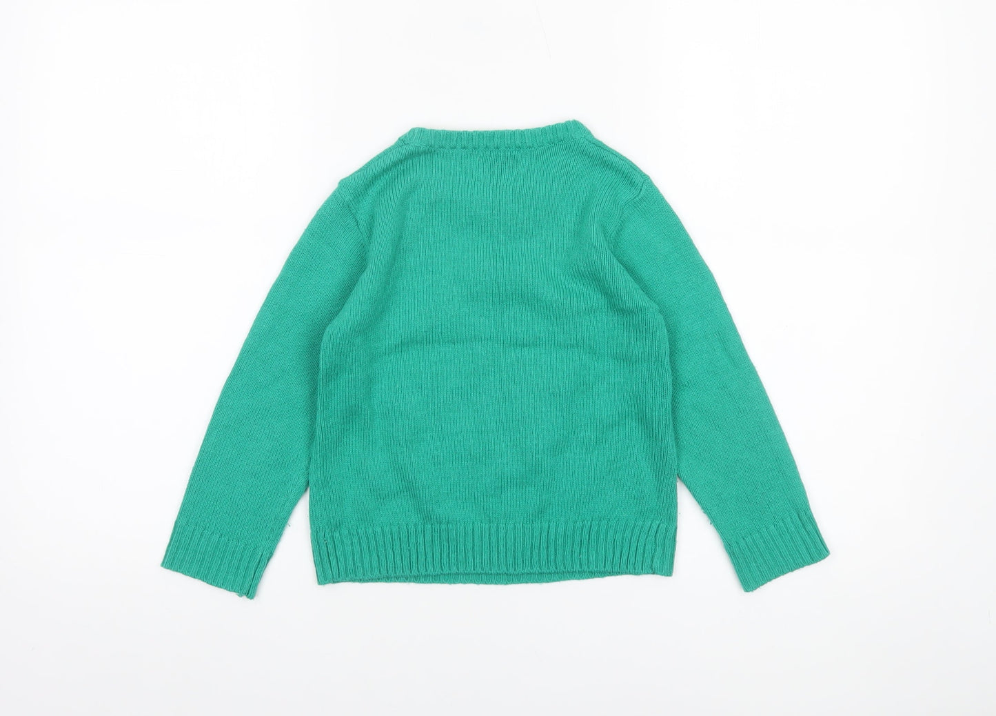 Boys UK Size 6-7 Years Alfie & Rose Green Pullover Jumper