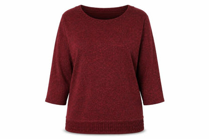 Bonmarché Women's Red Glitter Knit Pullover Jumper Size L