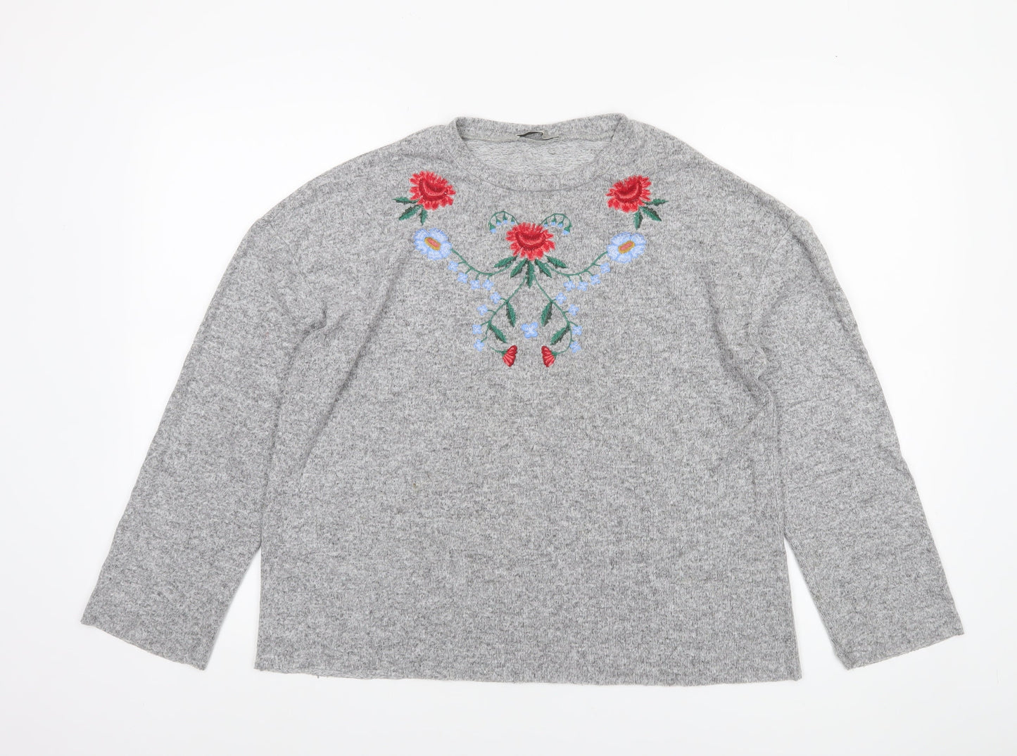 Womens UK Size M Zara Grey Pullover Jumper