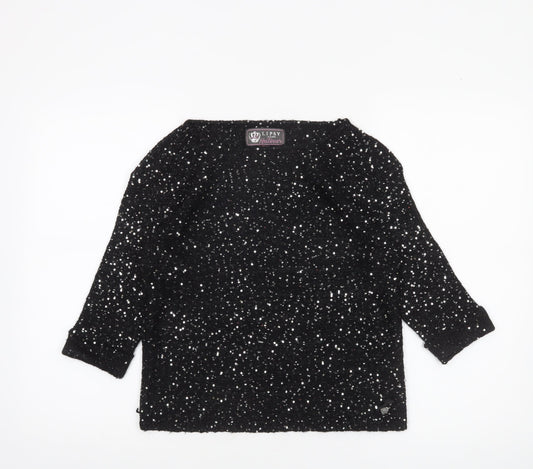 Womens UK Size 12 Lipsy Black Pullover Jumper