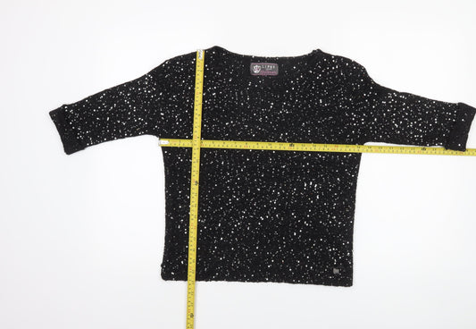 Womens UK Size 12 Lipsy Black Pullover Jumper