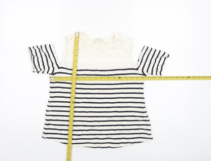 Womens UK Size 10 CLAUDIE PIERLOT White Off the Shoulder T-Shirt