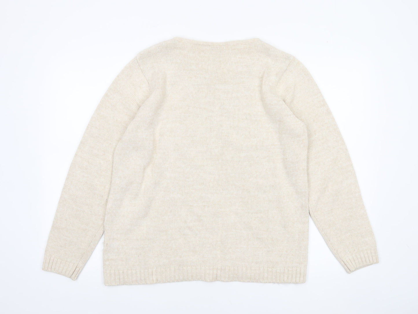 Womens UK Size M Damart Beige Pullover Jumper