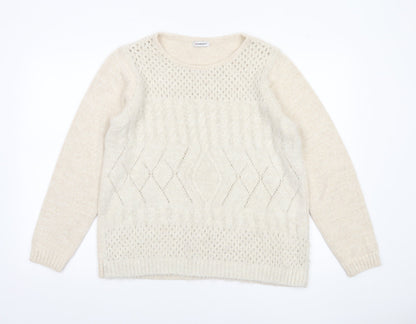 Womens UK Size M Damart Beige Pullover Jumper