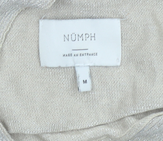 Womens UK Size M Nümph Beige Pullover Jumper