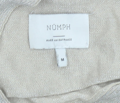 Womens UK Size M Nümph Beige Pullover Jumper