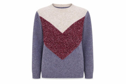 Womens UK Size M Papaya Multicoloured Pullover Jumper