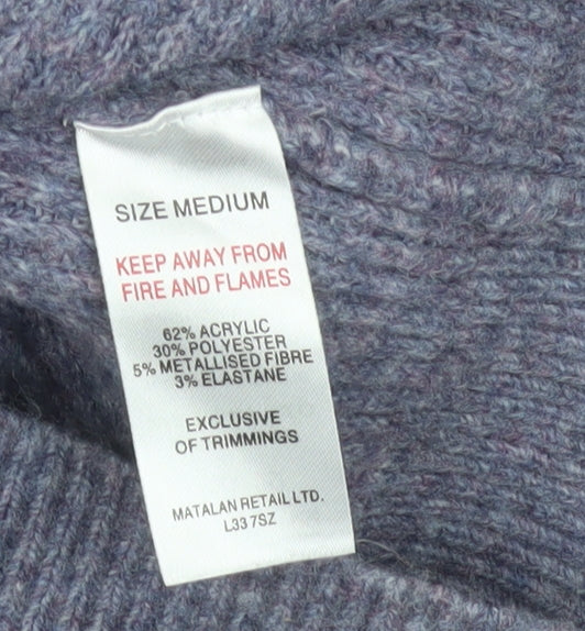 Womens UK Size M Papaya Multicoloured Pullover Jumper