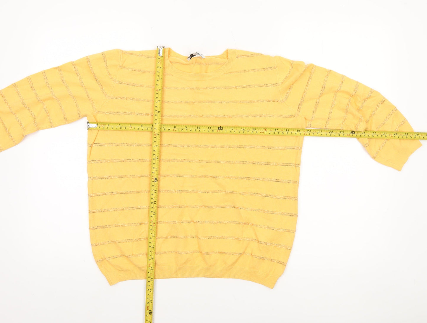 Womens UK Size 16 Warehouse Yellow Pullover Jumper