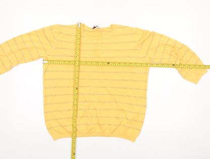 Womens UK Size 16 Warehouse Yellow Pullover Jumper