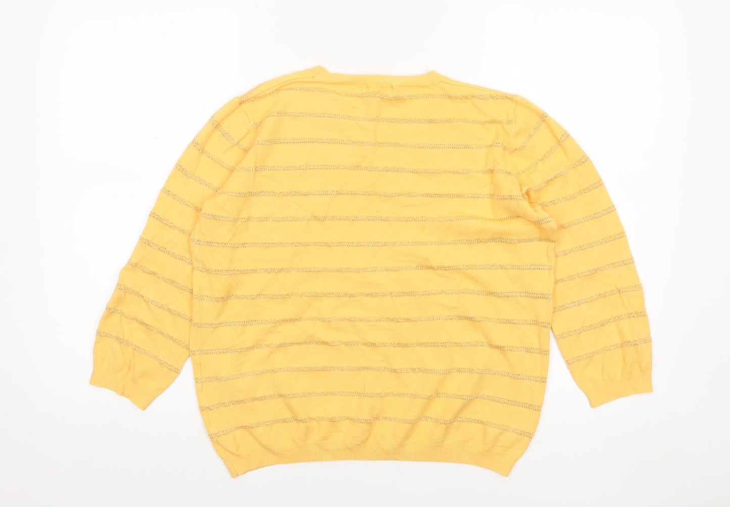 Womens UK Size 16 Warehouse Yellow Pullover Jumper